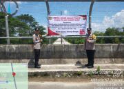 Cegah Pelemparan Batu di Tol Terpeka, Polsek Tulang Bawang Tengah Patroli di Over Pass dan Pasang Spanduk imbauan Larangan