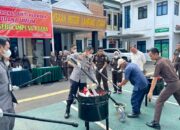 Polres dan Kejari Lampung Utara Musnahkan Barang Bukti 44 Perkara, Tekankan Transparansi Penegakan Hukum