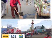 Gerak Cepat UPT PS DLH TKP, Sampah Pasca-Aksi May Day di Tugu Adipura Langsung Dibersihkan