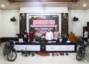 Polres Lampung Utara Gelar Press Release Ungkap Sejumlah Kasus Curanmor dan Sajam