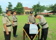 Kapolres Tulang Bawang Barat Pimpin Upacara Serah Terima Jabatan Kabag Ops, Kapolsek Tumijajar dan Kapolsek Gunung Agung