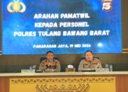 Polres Tulang Bawang Barat menerima Kunjungan dan Arahan dari Pamatwil Polda Lampung