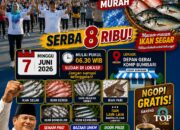 Bazar Ikan Fresh Rp8 Ribu Digelar Kopdes Merah Putih Bumi Sari Natar, Ada Senam & Doorprize Gratis