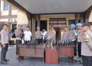 Sipropam Polres Tulang Bawang Barat Laksanakan Pemeriksaan Berkala Senpi Dinas Milik Personel Polres dan Polsek