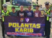 Satlantas Polres Lampung Utara Gelar “Polantas Karib”, Edukasi Keselamatan untuk Ojol dan Pengemudi Truk