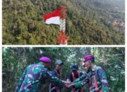 Brigif 4 Mar/BS Menembus Awan Merdeka: Aksi Heroik Pengibaran Bendera di Ketinggian 74 Meter Guncang Semangat Nasionalisme