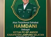 Ketua Kawat Bandar Lampung dàn Wakil Ketua DPD Peradi Raya Lampung Ucapkan Selamat Atas Terpilihnya Sahabat Hamdani Sebagai Ketua PC GP Ansor Lampung Selatan Periode 2026-2030