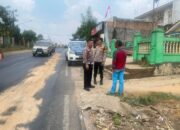 Polres Lampung Utara Gerak Cepat Tindaklanjuti Laporan 110 Tumpahan Solar di Jalan Lintas Sumatera