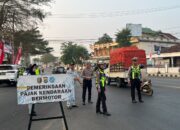 Tertib Pajak dan Lalu Lintas, Polres Lampung Utara Gelar Pemeriksaan Gabungan di Tugu Payan Mas