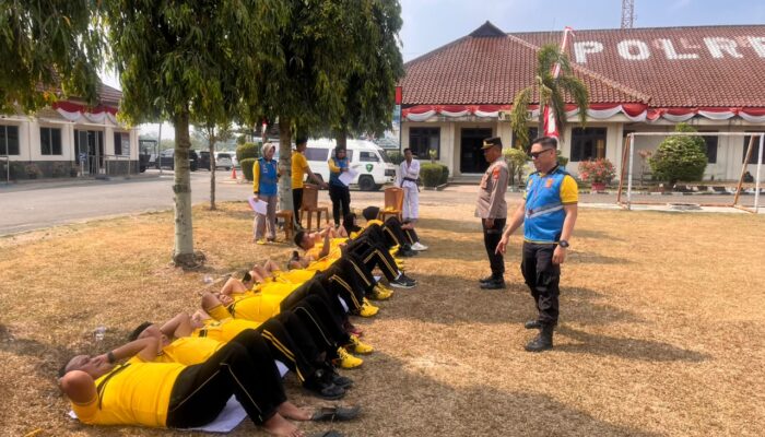 Polres Lampung Utara Gelar Kesamaptaan Jasmani dan Beladiri Berkala Semester II 2026 Bagi Personel Polsek