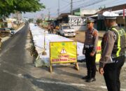 Satlantas Polres Lampung Utara Pantau Rekayasa Lalu Lintas di Jalan Sukarno Hatta