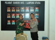 Perkuat Sinergitas TNI-Polri, Kapolres Tulang Bawang Barat Kunjungan silaturahmi dengan Dandim 0412/Lampung Utara