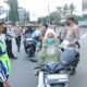 Dampak Erupsi Gunung Anak Krakatau, Polres Lampung Utara Bagikan Masker kepada Warga