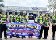 Sambut HUT Lalu Lintas Bhayangkara ke-71, Satlantas Polres Lampung Utara Salurkan Bansos