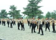 Asah Kemampuan Fisik, Personel Polres Tulang Bawang Gelar Latihan Bela Diri Secara Rutin di Halaman Mapolres