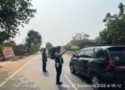 Satlantas Polres Lampung Utara Atur Arus Lalin dan Cegah Pungli di Jalinteng Blambangan Pagar