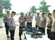 Polres Tulang Bawang Barat Gelar Pemeriksaan Berkala Senjata Api Dinas Personel