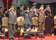 Wali Kota Bandar Lampung Eva Dwiana Hadiri Upacara HUT Ke-81 TNI di Lapangan Saburai