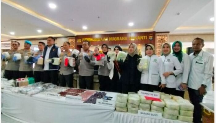 Bongkar Jaringan Narkoba internasional Polda Lampung menetapkan 7 orang tersangka