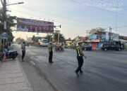 Jaga Kamseltibcarlantas, Polres Lampung Utara Sebar Personel di Sejumlah Titik