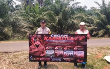 Cegah Karhutla, Bhabinkamtibmas Polsek Abung Tengah Imbau Warga Tidak Membakar Lahan