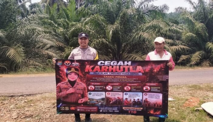 Cegah Karhutla, Bhabinkamtibmas Polsek Abung Tengah Imbau Warga Tidak Membakar Lahan