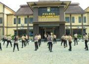 Personel Polres Tulang Bawang Gelar Latihan Bela Diri Polri secara Rutin Guna Tingkatkan Kemampuan